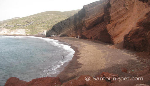 A unique beach that you're not going to see anywhere else. Red Beach Santorini