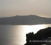 Thirasia as seen from Imerovigli during sunset