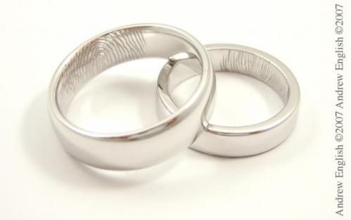 Fingerprint wedding ring
