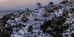 A classic view of Oia village after the famous sundown