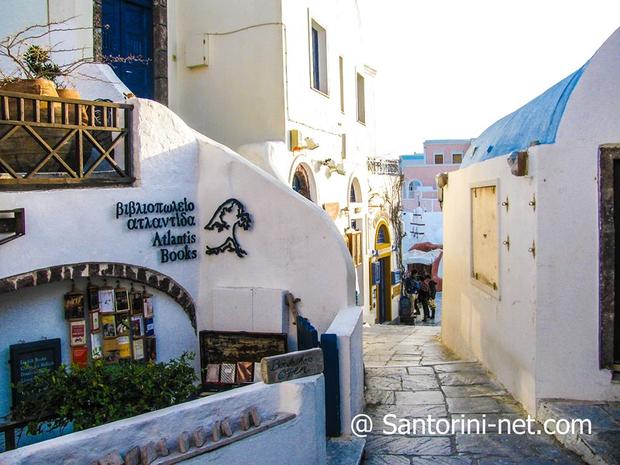 Atlantis book store is the first thing you will see when you visit Oia.